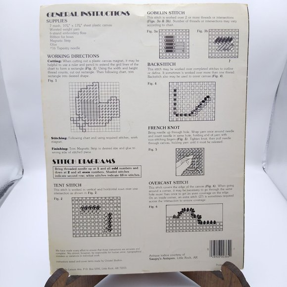 Vintage Plastic Canvas Patterns, Magnets Go Country by Anne Young, Leisure Arts - Picture 2 of 2